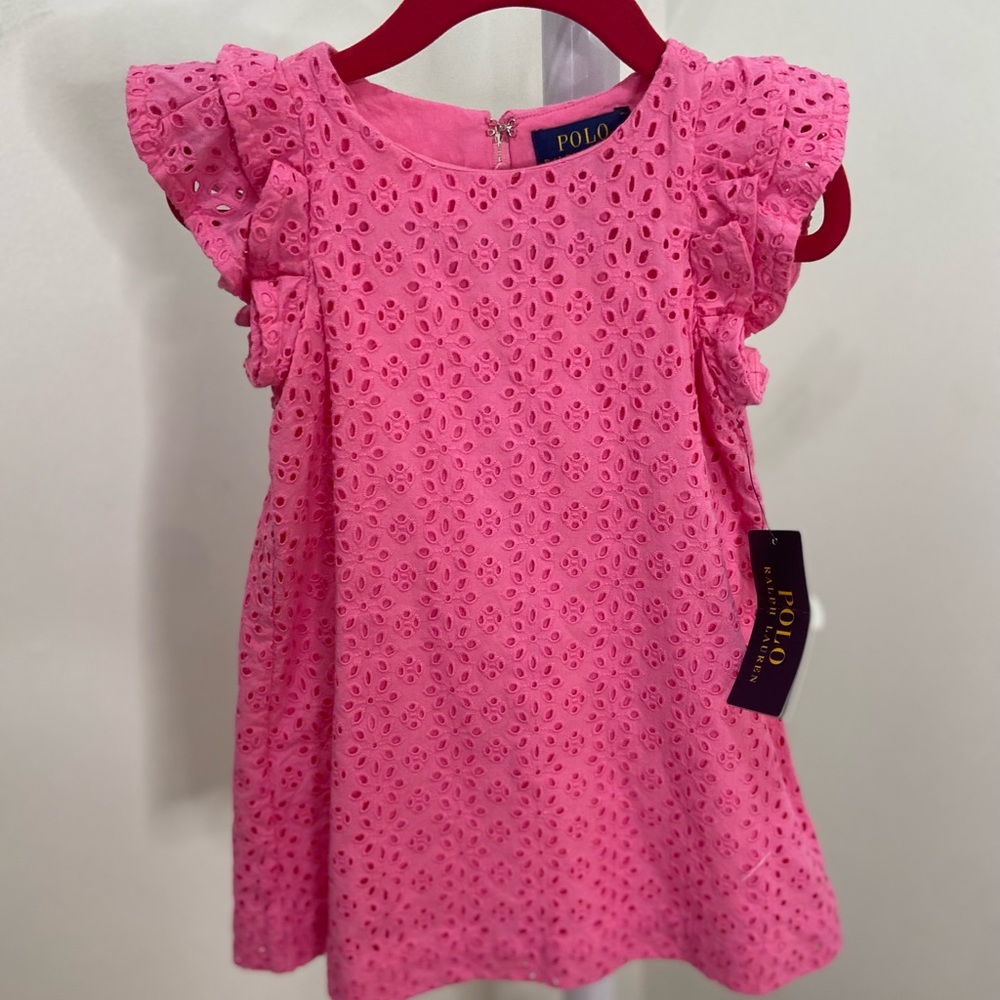 NWT Ralph Lauren Polo Toddler Girls Dress in Pink Size 2T - Picture 3 of 7